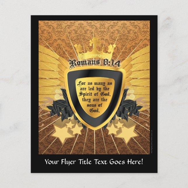 Guld Romans 8:14, Guds soner Flygblad (Framsidan)