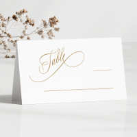 Guld Romantic Swirly Typography Bröllop