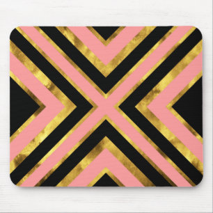 Guld Rosa Black Geometric Musmatta