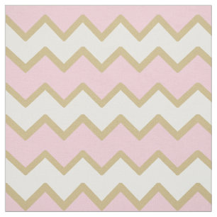Guld Rosa Chevron Flicka Tyg