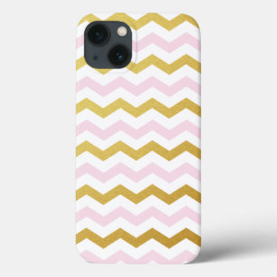 Guld & Rosa Chevron Mönster iPad Case