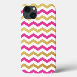 Guld & Rosa Chevron Mönster iPad Case