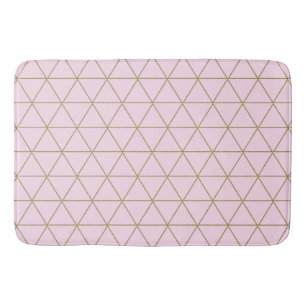 Guld Rosa Geometriska Trianglar Boho Glam Minimali Badrumsmatta