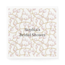 Guld Rosa Glam Pärlor Bröllopsdusch