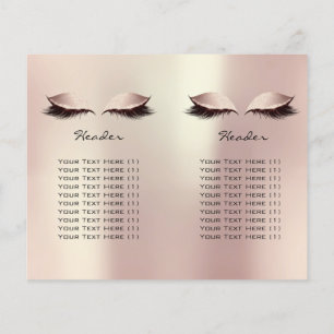 Guld Rosa Glitter Makeup Öga Lash Prices-bipacksed Flygblad