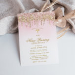 guld rosa glitter Nurse-nyfikningsceremoni Inbjudningar<br><div class="desc">Med en modern elegant med guld och rosa glitter kan du anpassa texten och färg på den här inbjudan till studenten.</div>