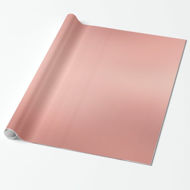 Guld- rosa guld- metallisk Look för modern glamour Presentpapper (Utrullad)
