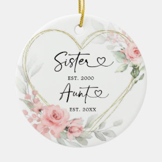 Guld  Rosa HjärtsGeometric New Moster Julgransprydnad Keramik