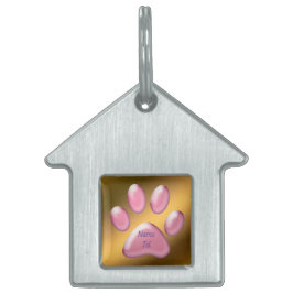 Guld Rosa ID-bricka Husdjur