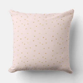 Guld  Rosa Little Hearts Kudde