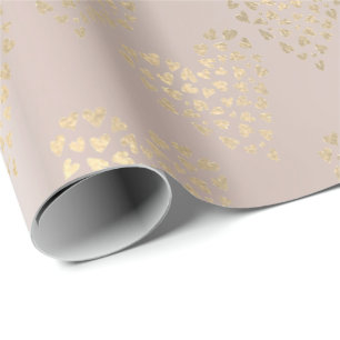 Guld- rosa mer foxier delikat älsklingpärlarodna presentpapper