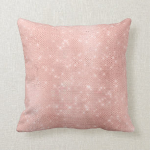 Guld- rosa metallisk Sparkly Sequin för lyxig ros Kudde