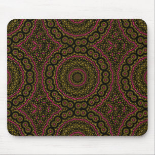 Guld Rosa och svart Kaleidscope Mousepad Musmatta