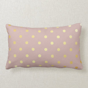guld- rosa polka dots för elegant faux lumbarkudde