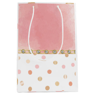 Guld, Rosa, Polkadot, Pastel, Girly, Söt, Chic
