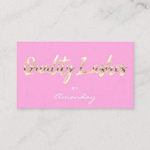 Guld Rosa Quality Lash Script QR Code Logotyp Visitkort