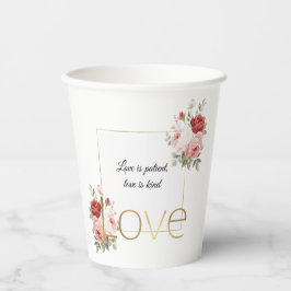 Guld Rosa Röda Rosor Blommig Guld Kärlek Bröllop 