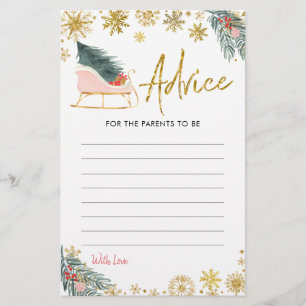Guld Rosa Sleigh Winter Baby Shower Adapter