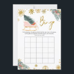 Guld Rosa Sleigh Winter Baby Shower Baby Bingo Inbjudningar<br><div class="desc">Guld Rosa Sleigh Winter Baby Shower Baby Bingo Game</div>