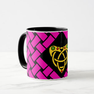 Guld-/rosa-/svartmusikband/väv, Celtic Mugg