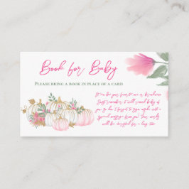 Guld Rosa White Pumpkin Bok för Baby Shower-spel Tilläggskort