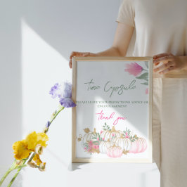 Guld Rosa White Pumpkin Little Baby Time Capsule P Poster