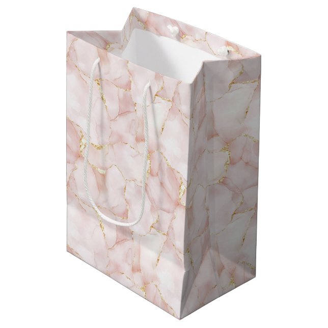 Guld Rosenskära Rosa Rosblad Blommig Bröllop (Framsidan Vinklad)