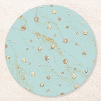 Guld Round Underlägg