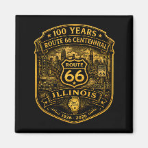 Guld Route 66 Illinois Centennial 100 År