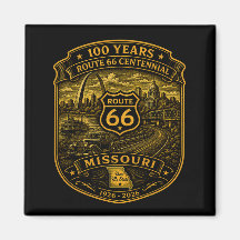 Guld Route 66 Missouri Centennial 100 År
