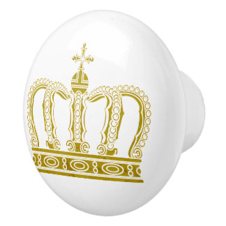 Guld Royal Krona + din bakgrund. & idéer Knopp