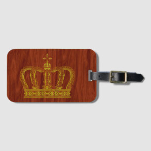 Guld Royal Krona I + din bakgrund & idéer Bagagebricka