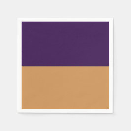 Guld & Royal Purple Rand Födelsedagsfest Pappersservett