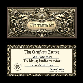 Guld royalty Gift-certifikat