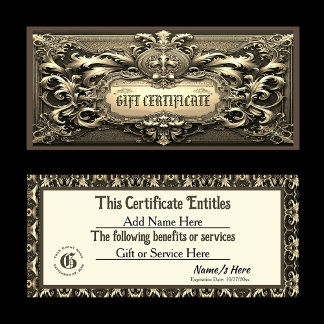 Guld royalty Gift-certifikat