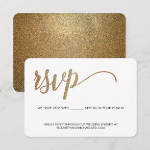 Guld RSVP utan att posta Reserverad sittplats Bröl OSA Kort