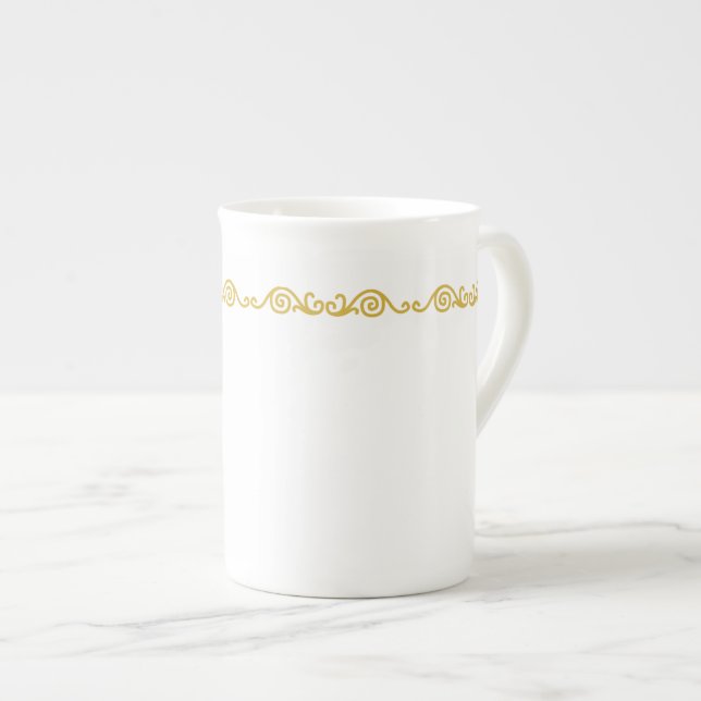 Guld Rulla arbetsspecifikation Mugg Benporslin Mugg (Framsida höger)