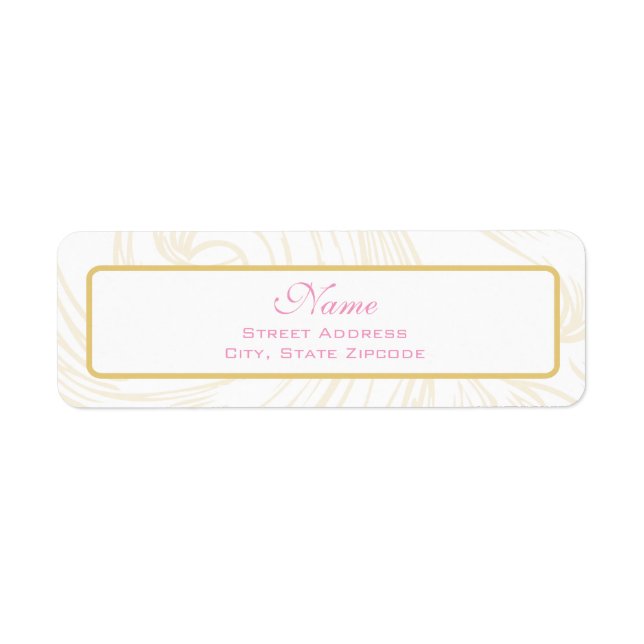 Guld Rulla Christening Address Label Returadress Etikett (Framsidan)