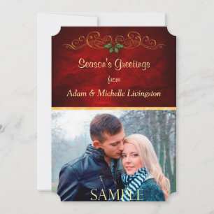 Guld Rulla - Elegant - julmall - platt Julkort