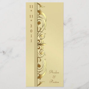 Guld- rullabröllopsprogram för storslagen program