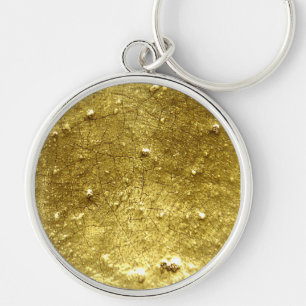 Guld Rund Silverfärgad Nyckelring