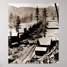 Guld Rush Deadwood South Dakota 1876 Sepia