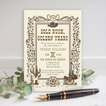 Guld Rush Golden Years Western Vintage Birthday