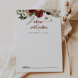 Guld Rustic Colorful Blommigt Bröllop brunn Önskem Rådkort<br><div class="desc">Det här guld-färgkortet för rustik blommigt bröllop brunn önskemål är perfekt för ett enkelt bröllop. Utformningen har handmålade marsala-, rosa-, -, burgundy- och guld-blommor med grönt löv ordnade i vackra vågor. De här korten är perfekter för bröllop, möhippa, babydusch, studentfest och mycket mer. Anpassa korten med namn från bruden och...</div>