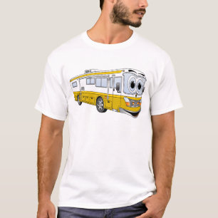 Guld RV Buss Camper Tecknad Tröja