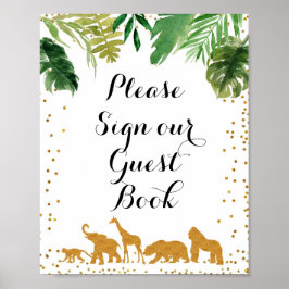 Guld safari Animal Snälla, skriv under vår gäst Bo Poster