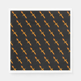 Guld Sagittarius Zodiac Astrology Anpassningsbar Pappersservett