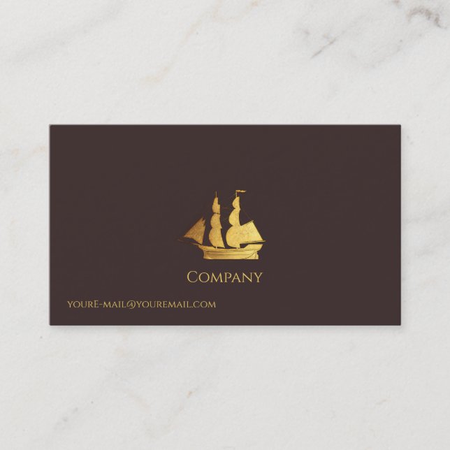 Guld Sail Frakt Visitkort (Framsida)