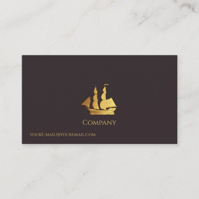 Guld Sail Frakt Visitkort (Framsida)