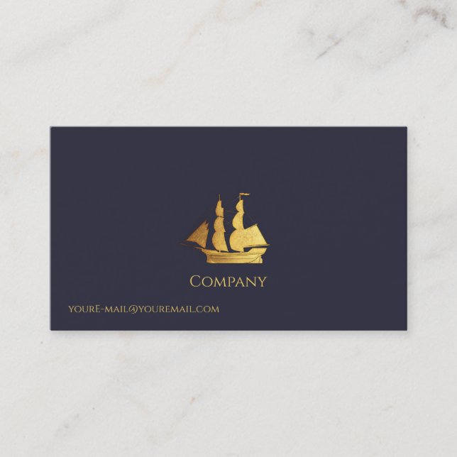 Guld Sail Frakt Visitkort (Framsida)